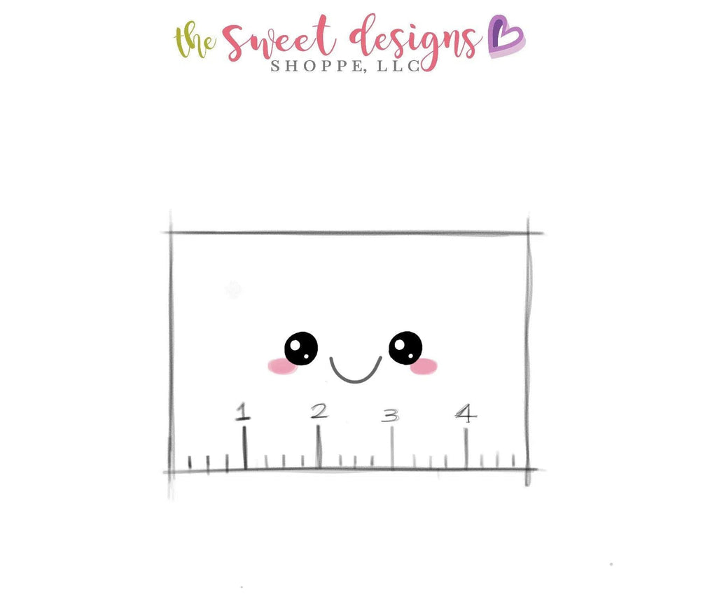 Cookie Cutters - Kawaii Ruler - Cookie Cutter - The Sweet Designs Shoppe - TSDS - - ALL,Cookie Cutter,Grad,graduations,Promocode,Rectangle,Ruler,School,School / Graduation,school supplies