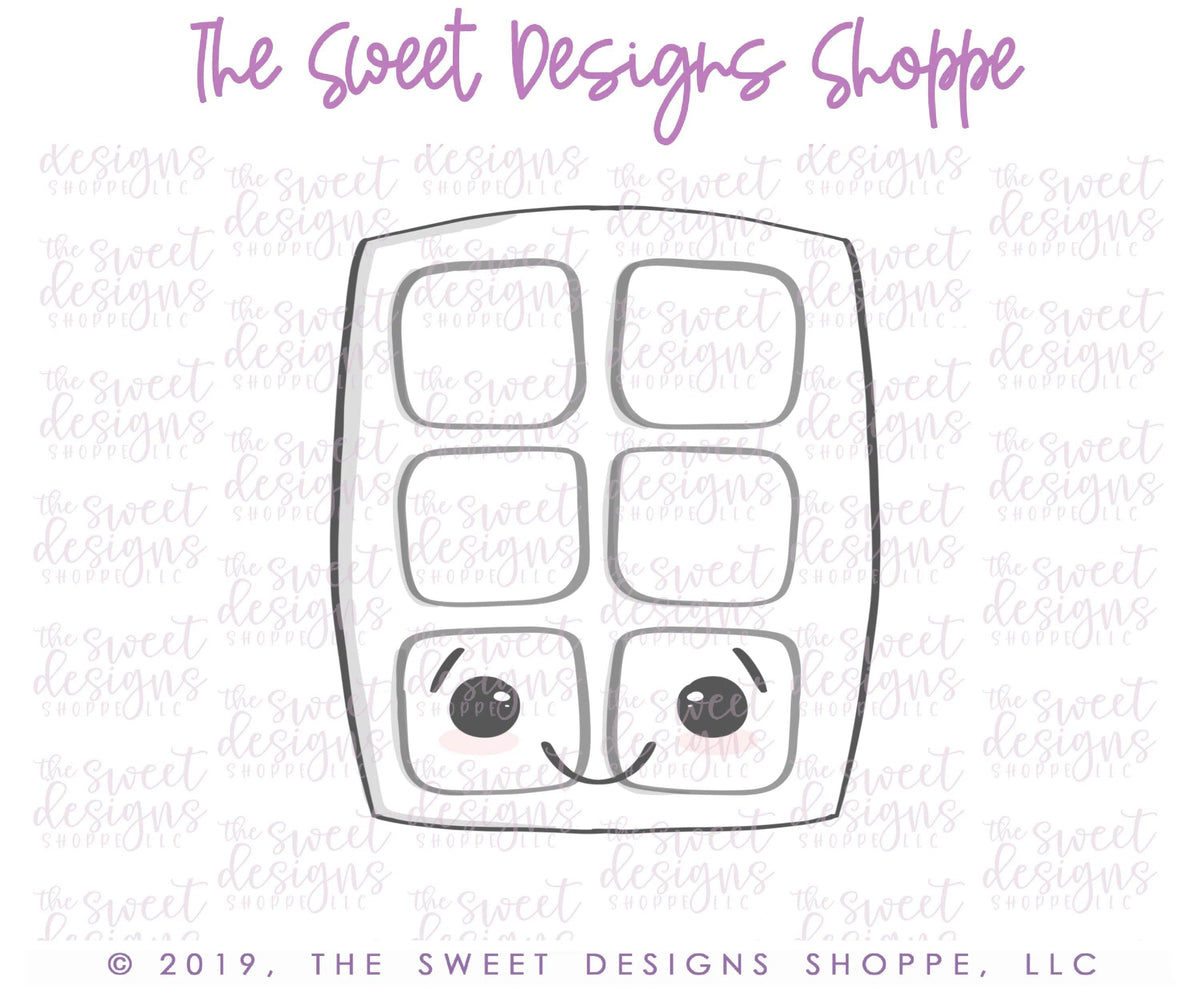 Cookie Cutters - Kawaii S'mores Chocolate v2- Cookie Cutter - The Sweet Designs Shoppe - TSDS - - ALL,Camping,Candy,Cookie Cutter,Food,Food & Beverages,Promocode,Sweet,v2,Valentines