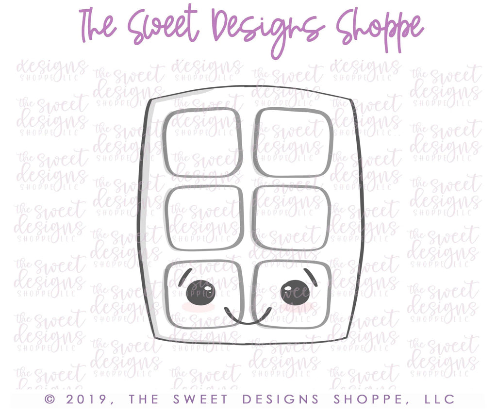 Cookie Cutters - Kawaii S'mores Chocolate v2- Cookie Cutter - The Sweet Designs Shoppe - TSDS - - ALL,Camping,Candy,Cookie Cutter,Food,Food & Beverages,Promocode,Sweet,Valentines