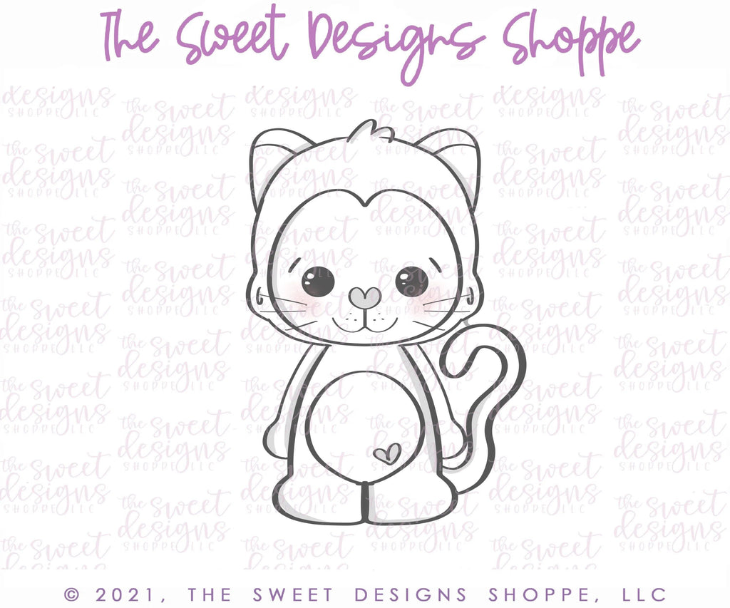 Cookie Cutters - Kid Cat - Cookie Cutter - The Sweet Designs Shoppe - - ALL, Animal, Animals, Animals and Insects, Cookie Cutter, halloween, Promocode