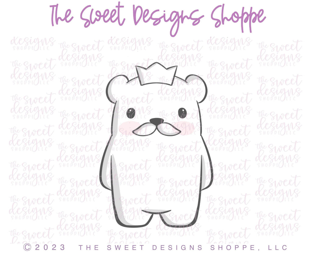 Cookie Cutters - King Dad Bear - Cookie Cutter - The Sweet Designs Shoppe - TSDS - - ALL,Animal,Animals,Animals and Insects,award,Cookie Cutter,dad,Father,Fathers Day,grandfather,Promocode