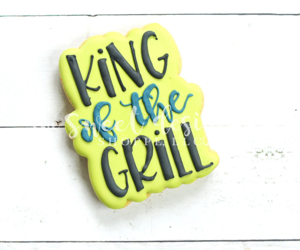 Cookie Cutters - King of the Grill Plaque - Cookie Cutter - The Sweet Designs Shoppe - - 4th, 4th July, 4th of July, ALL, Cookie Cutter, cooking, dad, Father, Fathers Day, Food, grandfather, Hobbies, mother, Mothers Day, Patriotic, Plaque, Promocode, USA