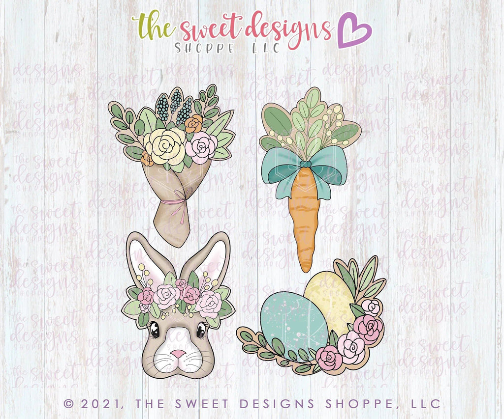 Cookie Cutters - Kirkie Kookies “Easter Florals” Intermediate Class Cookie Cutters Set - Set of 4 Cookie Cutters - Online Class not included. - The Sweet Designs Shoppe - Set of 4 Cutters - ALL, Andi Kirkegaard, Animal, Animals, Animals and Insects, class, Cookie Cutter, Easter, Easter / Spring, Food, Food and Beverage, Food beverages, Kirkie, online, online class, Promocode, set, sets