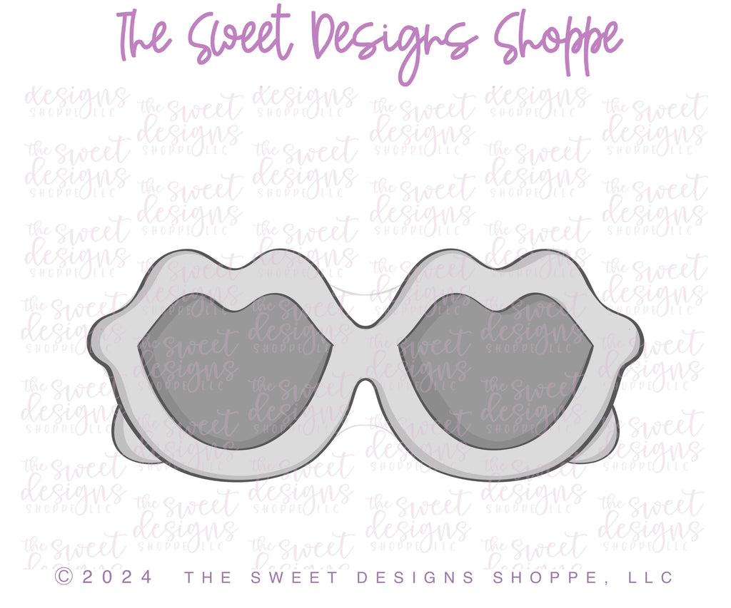 Cookie Cutters - Kiss Glasses - Cookie Cutter - The Sweet Designs Shoppe - - Accesories, Accessories, accessory, ALL, beauty, Clothing / Accessories, Cookie Cutter, glasses, Kiss glasses, Miscelaneous, new, Promocode, STL, sunglasses, valentine, Valentines