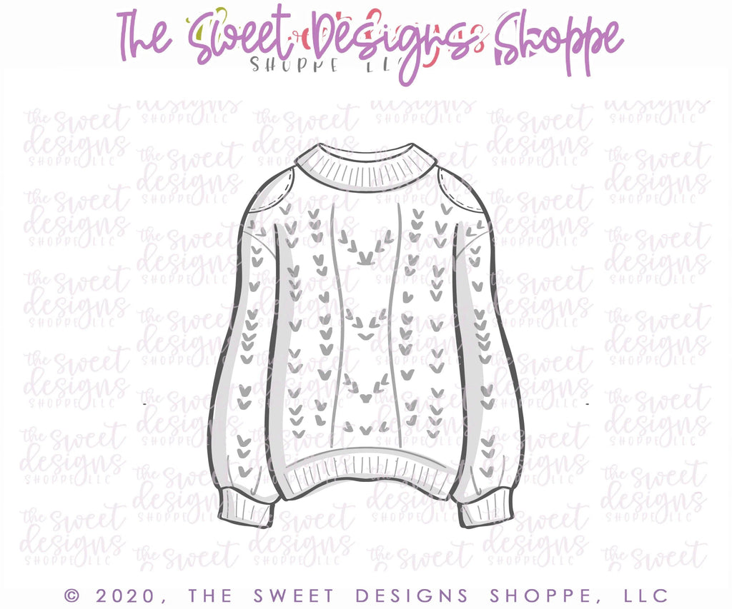 Cookie Cutters - Knit Sweatshirt - Cookie Cutter - The Sweet Designs Shoppe - TSDS - - ALL,Christmas / Winter,clothing,Clothing / Accessories,Cookie Cutter,fall,Fall / Thanksgiving,Promocode,STL,sweater,Winter