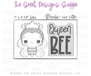 Cookie Cutters - Lady Milkstache Queen Bee and Plaque Set - 2 Piece Set - Cookie Cutters - The Sweet Designs Shoppe - TSDS - - ALL,Animal,animal plaque,Animals,Animals and Insects,Cookie Cutter,Lady Milk Stache,Lady MilkStache,LadyMilkStache,Mini Set,Mini Sets,MOM,mother,Mothers Day,Promocode,regular sets,set,sets