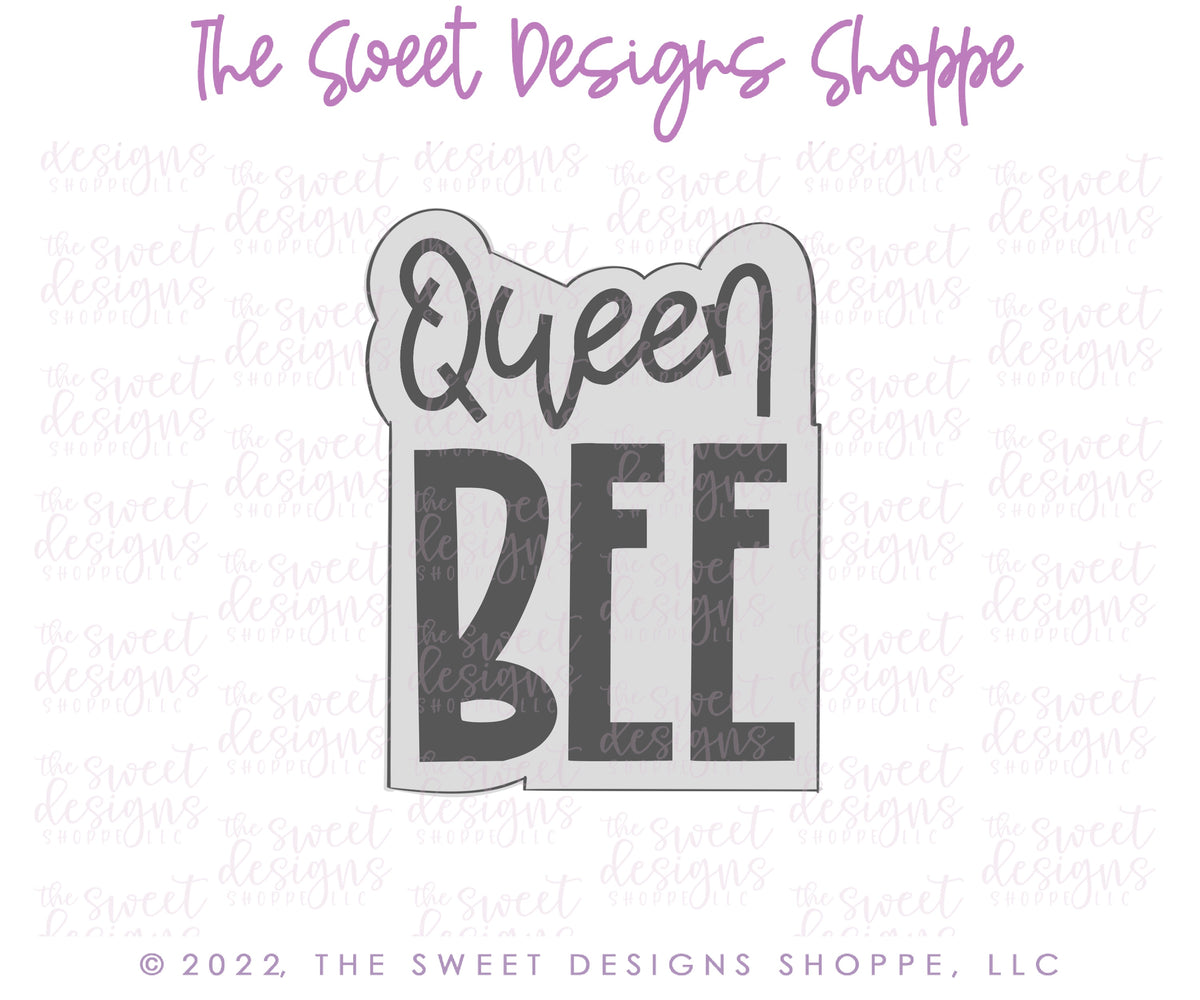 Cookie Cutters - Lady Milkstache Queen Bee and Plaque Set - 2 Piece Set - Cookie Cutters - The Sweet Designs Shoppe - TSDS - - ALL,Animal,animal plaque,Animals,Animals and Insects,Cookie Cutter,Lady Milk Stache,Lady MilkStache,LadyMilkStache,Mini Set,Mini Sets,MOM,mother,Mothers Day,Promocode,regular sets,set,sets