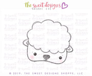 Cookie Cutters - Lamb Face 2019 - Cookie Cutter - The Sweet Designs Shoppe - TSDS - - ALL,Animal,Animals,Barn,Cookie Cutter,Promocode,STL