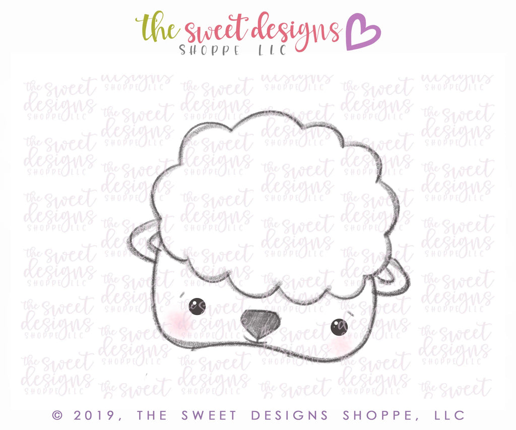 Cookie Cutters - Lamb Face 2019 - Cookie Cutter - The Sweet Designs Shoppe - - 2019, ALL, Animal, Animals, Barn, Cookie Cutter, Promocode