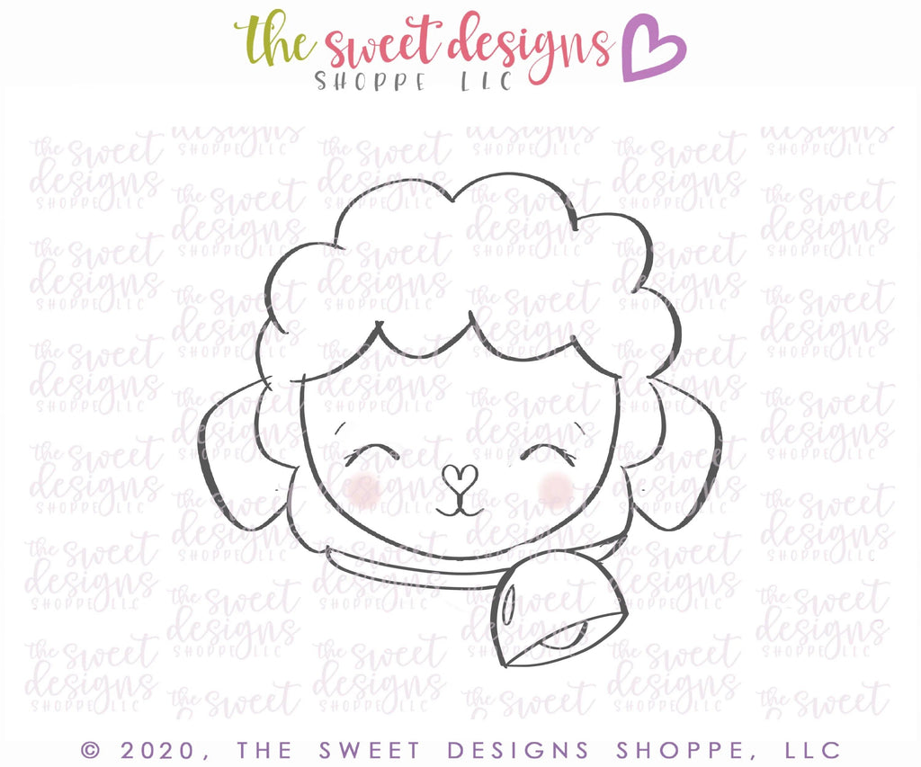 Cookie Cutters - Lamb Face 2020 - Cookie Cutter - The Sweet Designs Shoppe - TSDS - - ALL,Animal,Animals,Animals and Insects,Cookie Cutter,easter,Easter / Spring,Promocode,Religious