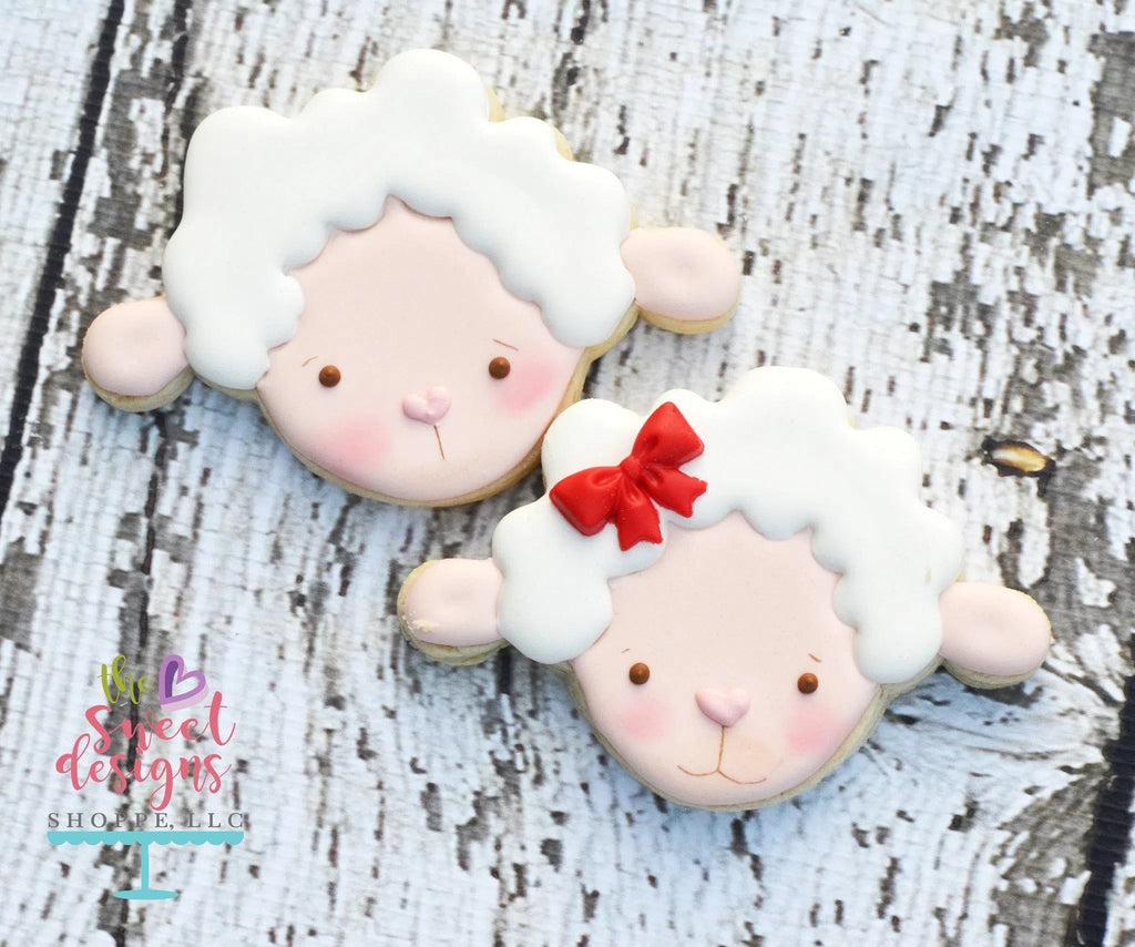 Cookie Cutters - Lamb Face v2- Cookie Cutter - The Sweet Designs Shoppe - TSDS - - ALL,Animal,Animals,Cookie Cutter,Easter / Spring,Face,Farm,Lamb,Promocode