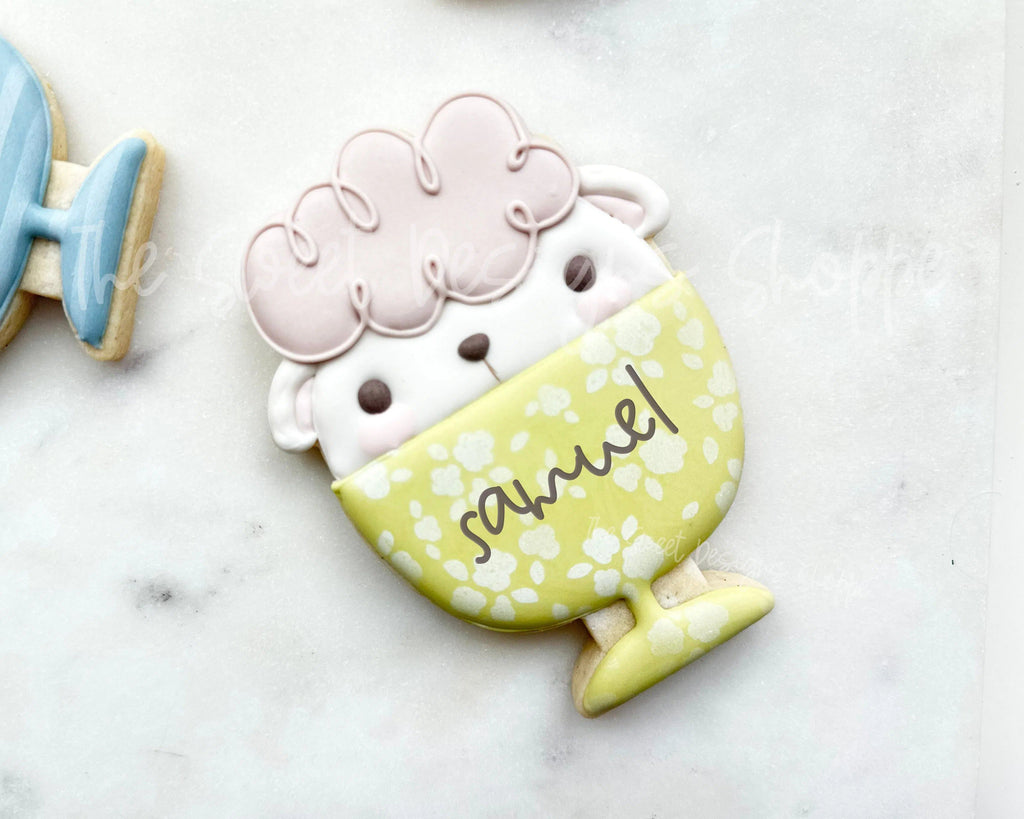 Cookie Cutters - Lamb in Egg Cup - Cookie Cutter - The Sweet Designs Shoppe - TSDS - - ALL,Animal,Animals,Animals and Insects,Cookie Cutter,easter,Easter / Spring,Food,Food and Beverage,Food beverages,Lamb,Promocode