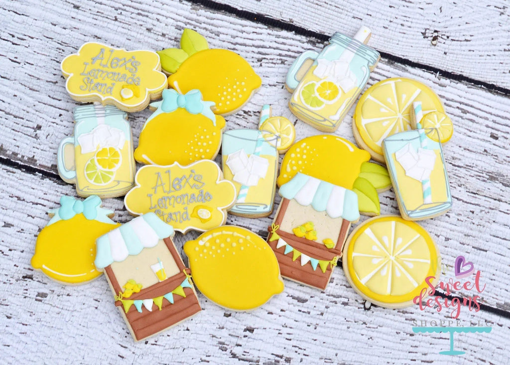 Cookie Cutters - Lemon with Leaves v2- Cookie Cutter - The Sweet Designs Shoppe - TSDS - - ALL,beverage,beverages,Cookie Cutter,Food,Food and Beverage,Food beverages,fruit,fruits,lemonade,Promocode,store