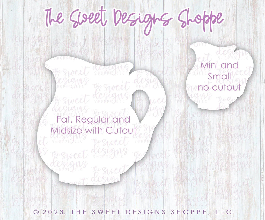 Cookie Cutters - Lemonade Pitcher - Cookie Cutter - The Sweet Designs Shoppe - TSDS - - ALL,beverages,Cookie Cutter,Food,Food and Beverage,Food beverages,fruit,fruits,Kool-aid,lemonade,Pitcher,Promocode,Straw,Summer