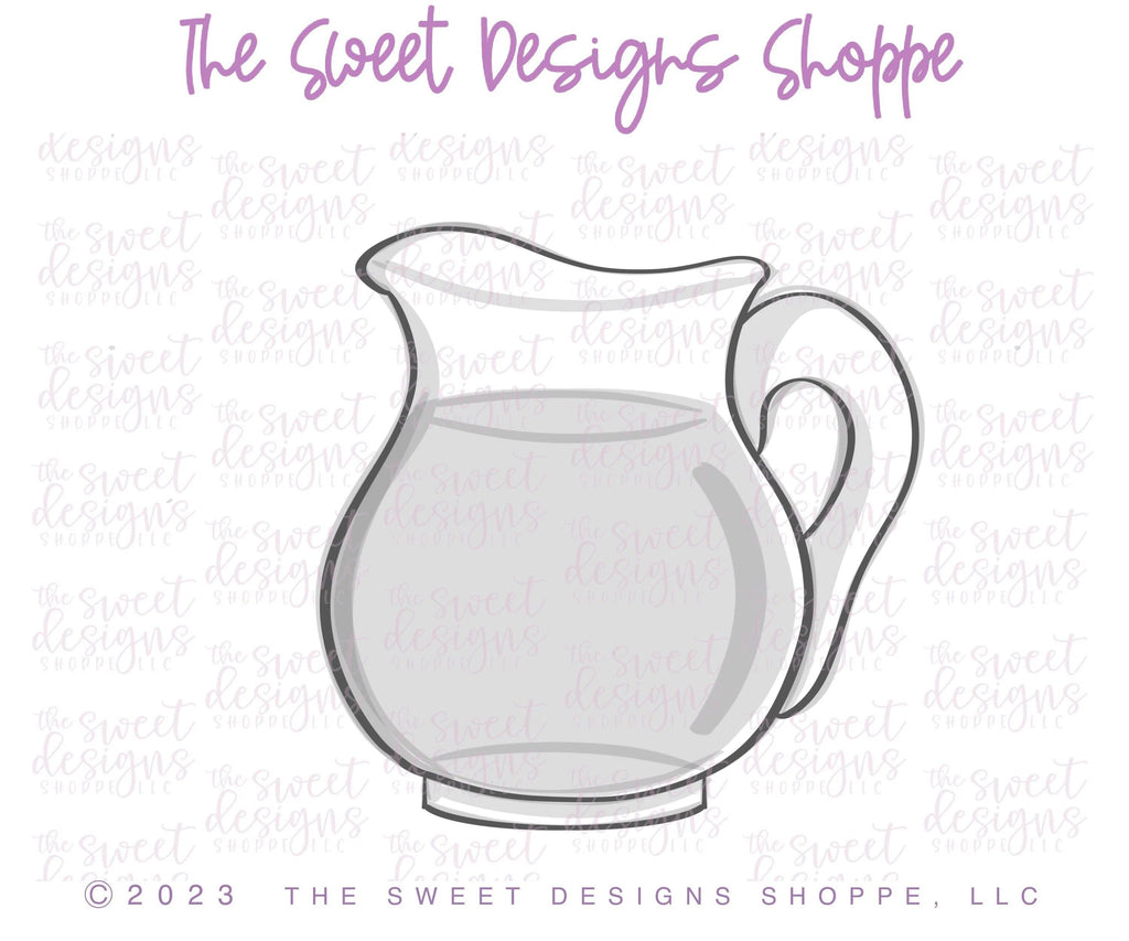 Cookie Cutters - Lemonade Pitcher - Cookie Cutter - The Sweet Designs Shoppe - TSDS - - ALL,beverages,Cookie Cutter,Food,Food and Beverage,Food beverages,fruit,fruits,Kool-aid,lemonade,Pitcher,Promocode,Straw,Summer