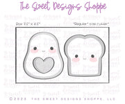 Cookie Cutters - Like Avocado & Toast Chubby Set - Set of 2 - Cookie Cutters - The Sweet Designs Shoppe - TSDS - - ALL,Cookie Cutter,Food,Food beverages,Fruits and Vegetables,Mini Sets,Plaque,Plaques,PLAQUES HANDLETTERING,Promocode,regular sets,set,STL,valentine,valentines,Vegetable