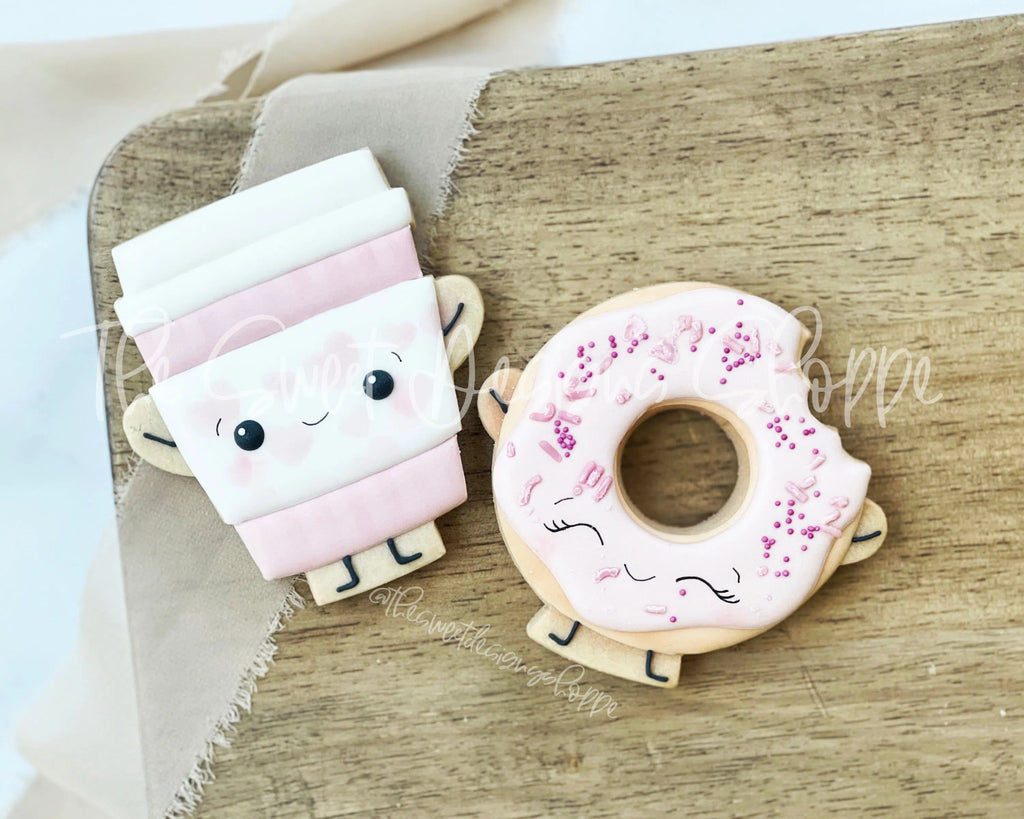 Cookie Cutters - Like Coffee and Donuts - Set of 2 - Cookie Cutters - The Sweet Designs Shoppe - - ALL, Cookie Cutter, Food, Food beverages, Fruits and Vegetables, Mini Sets, Plaque, Plaques, PLAQUES HANDLETTERING, Promocode, regular sets, set, valentine, valentines, Vegetable