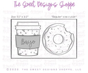 Cookie Cutters - Like Donut and Coffee - Set of 2 - Cookie Cutters - The Sweet Designs Shoppe - TSDS - - ALL,Cookie Cutter,Food,Food beverages,Fruits and Vegetables,Mini Sets,Plaque,Plaques,PLAQUES HANDLETTERING,Promocode,regular sets,set,valentine,valentines,Vegetable