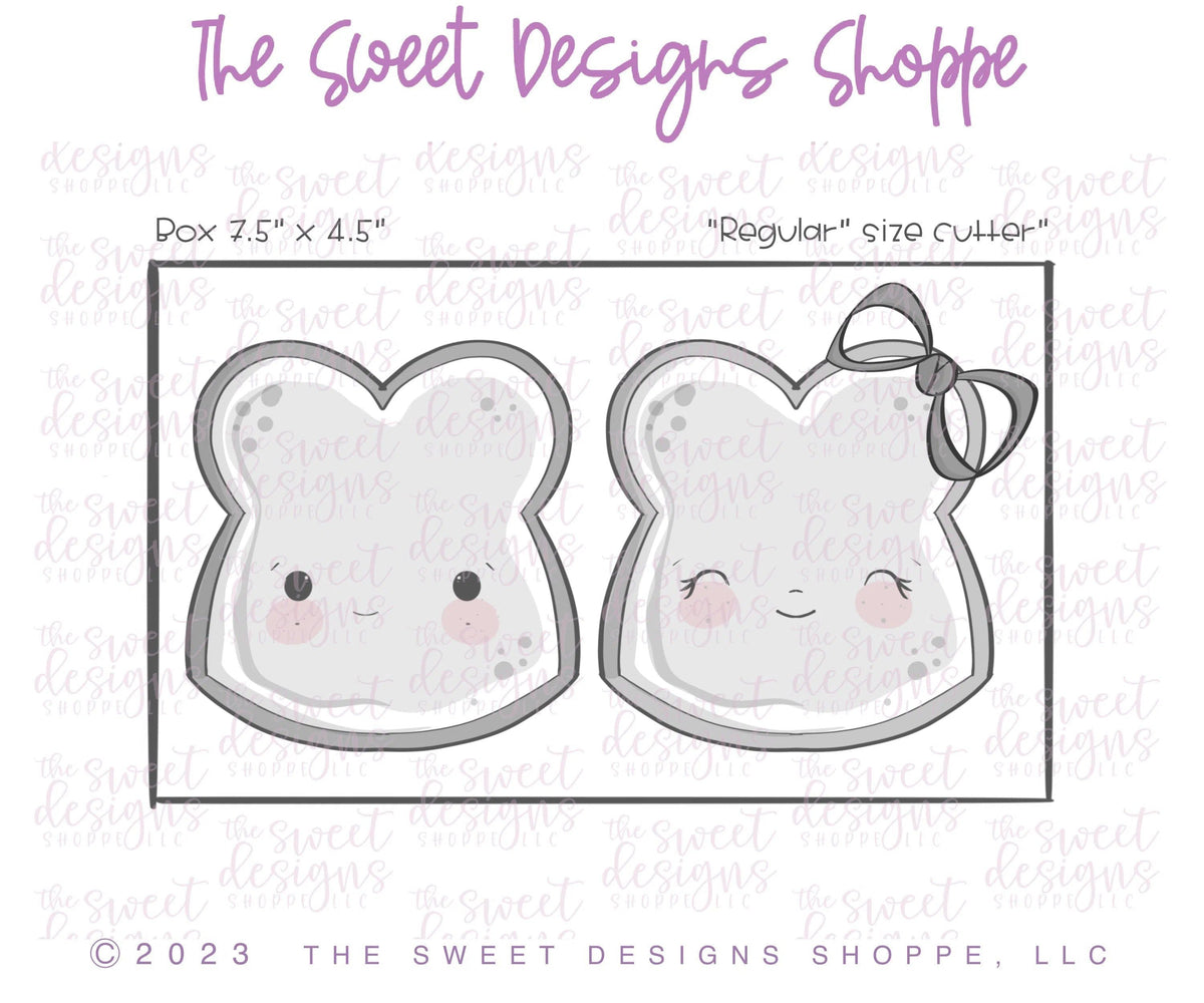 Cookie Cutters - Like Peanut Butter and Jelly Breads Set - Set of 2 - Cookie Cutters - The Sweet Designs Shoppe - TSDS - - ALL,Cookie Cutter,Food,Food beverages,Fruits and Vegetables,Mini Sets,Plaque,Plaques,PLAQUES HANDLETTERING,Promocode,regular sets,set,valentine,valentines,Vegetable