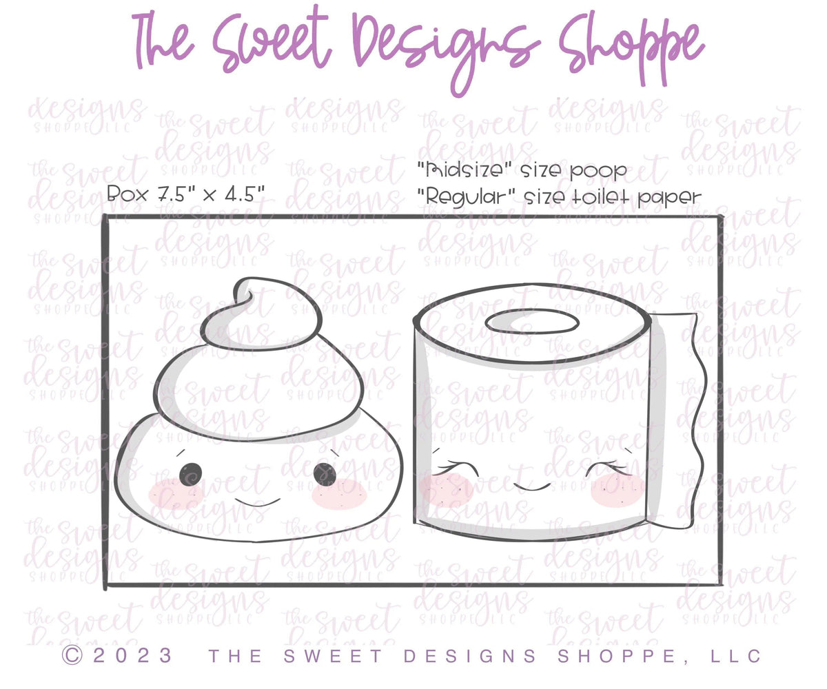 Cookie Cutters - Like Toilet paper and Poop - Set of 2 - Cookie Cutters - The Sweet Designs Shoppe - TSDS - - ALL,Cookie Cutter,Mini Sets,Plaque,Plaques,PLAQUES HANDLETTERING,Promocode,regular sets,set,valentine,valentines