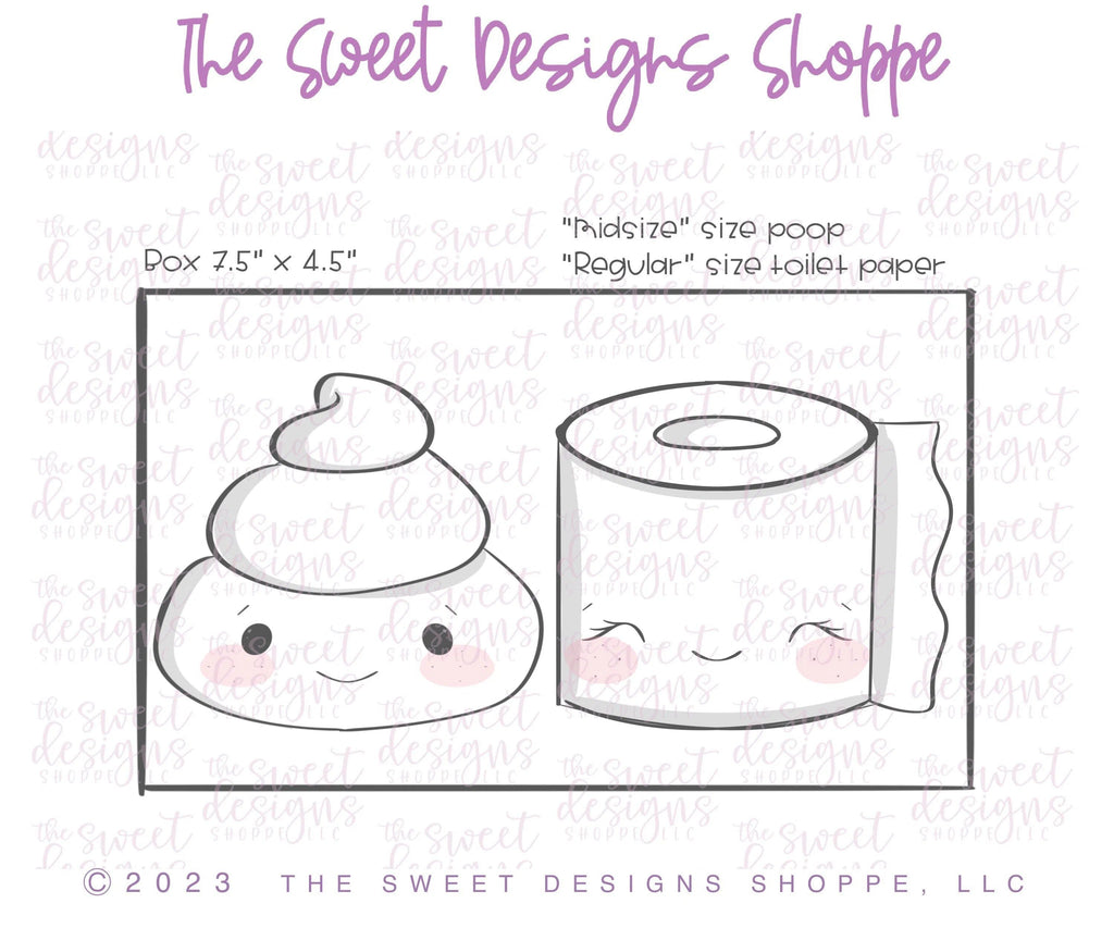 Cookie Cutters - Like Toilet paper and Poop - Set of 2 - Cookie Cutters - The Sweet Designs Shoppe - TSDS - - ALL,Cookie Cutter,Mini Sets,Plaque,Plaques,PLAQUES HANDLETTERING,Promocode,regular sets,set,valentine,valentines