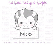 Cookie Cutters - Lil' Dracula Plaque - Cookie Cutter - The Sweet Designs Shoppe - TSDS - - ALL,Cookie Cutter,halloween,Halloween Monster Plaques,happy halloween,Lil' Dracula plaque,Plaques,Promocode,STL