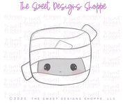 Cookie Cutters - Lil' Mummy Face - Cookie Cutter - The Sweet Designs Shoppe - TSDS - - ALL,Cookie Cutter,halloween,happy halloween,Lil' Mummy face,mummy face,Promocode,STL