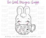 Cookie Cutters - Little Bunny in Mug- Cookie Cutter - The Sweet Designs Shoppe - TSDS - - ALL,Animal,Animals,Animals and Insects,beverage,beverages,Bunny,Cookie Cutter,Easter,Easter / Spring,Food and Beverage,Food beverages,Lady Milk Stache,Lady MilkStache,LadyMilkStache,mug,Promocode,STL