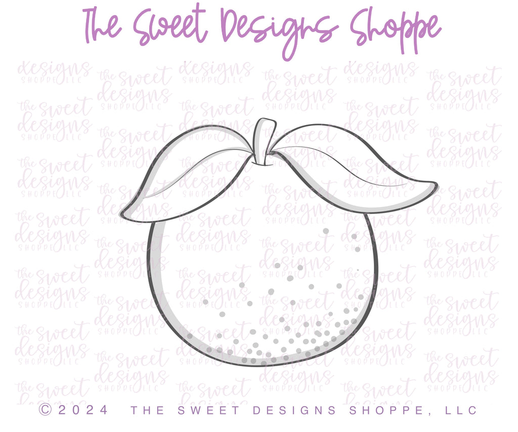 Cookie Cutters - Little Cutie with Two Leaves - Cookie Cutter - The Sweet Designs Shoppe - TSDS - - ALL,Baby,Baby / Kids,Cookie Cutter,Food,Food and Beverage,Food beverages,fruit,fruits,Mandarin,Orange,Promocode,STL,summer