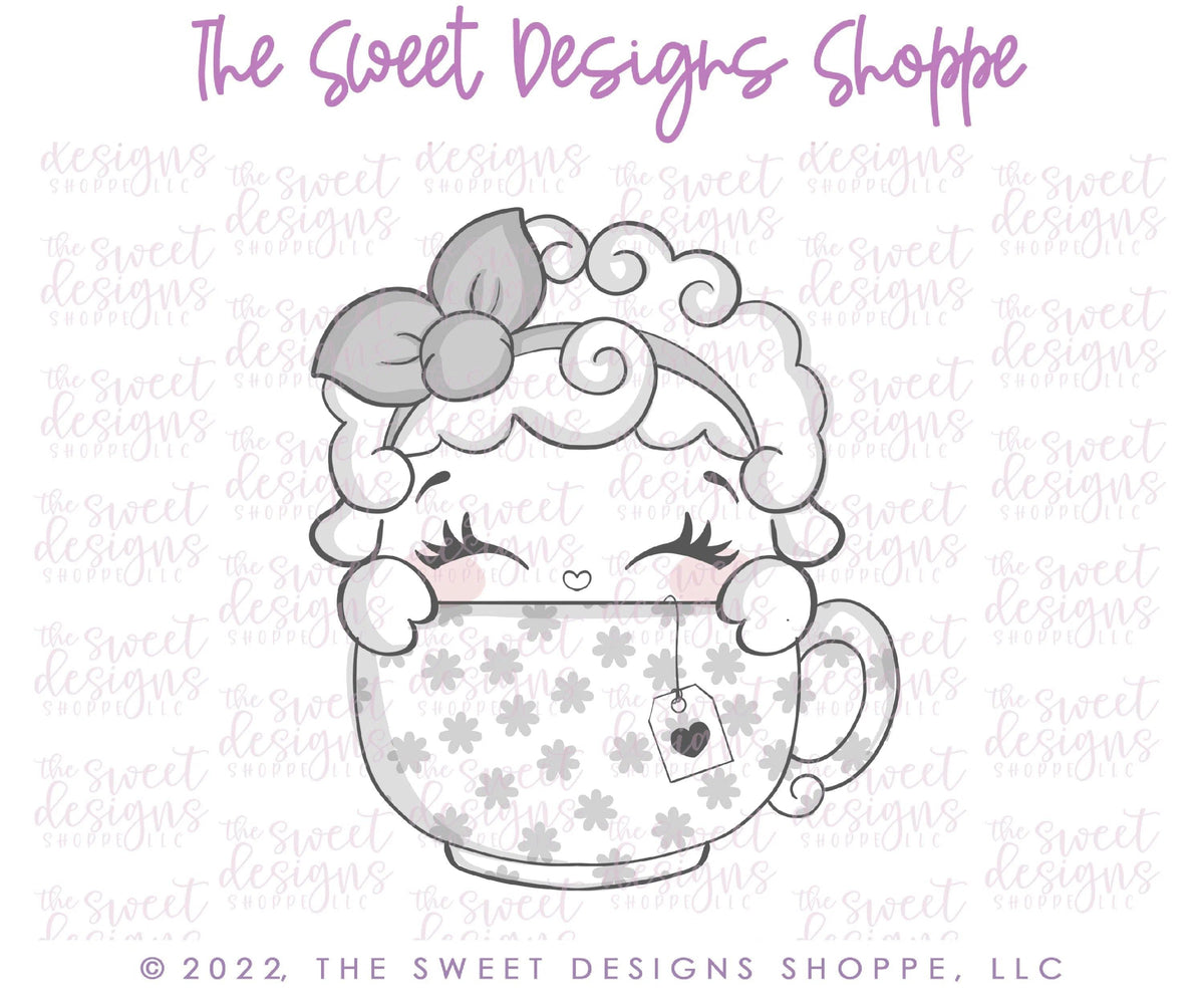 Cookie Cutters - Little Lamb in Mug- Cookie Cutter - The Sweet Designs Shoppe - TSDS - - ALL,Animal,Animals,Animals and Insects,beverage,beverages,Cookie Cutter,Easter,Easter / Spring,Food and Beverage,Food beverages,Lady Milk Stache,Lady MilkStache,LadyMilkStache,Lamb,mug,Promocode,STL