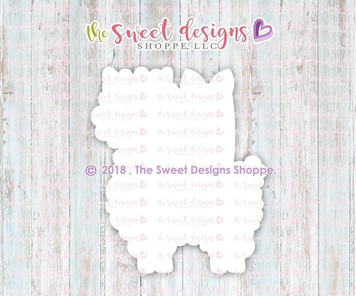 Cookie Cutters - Llilla the Llama With Gift - Cookie Cutter - The Sweet Designs Shoppe - TSDS - - ALL,Animal,Animals,Birthday,Christmas,Christmas / Winter,Cookie Cutter,Fantasy,Gifts,Llama,Promocode,STL
