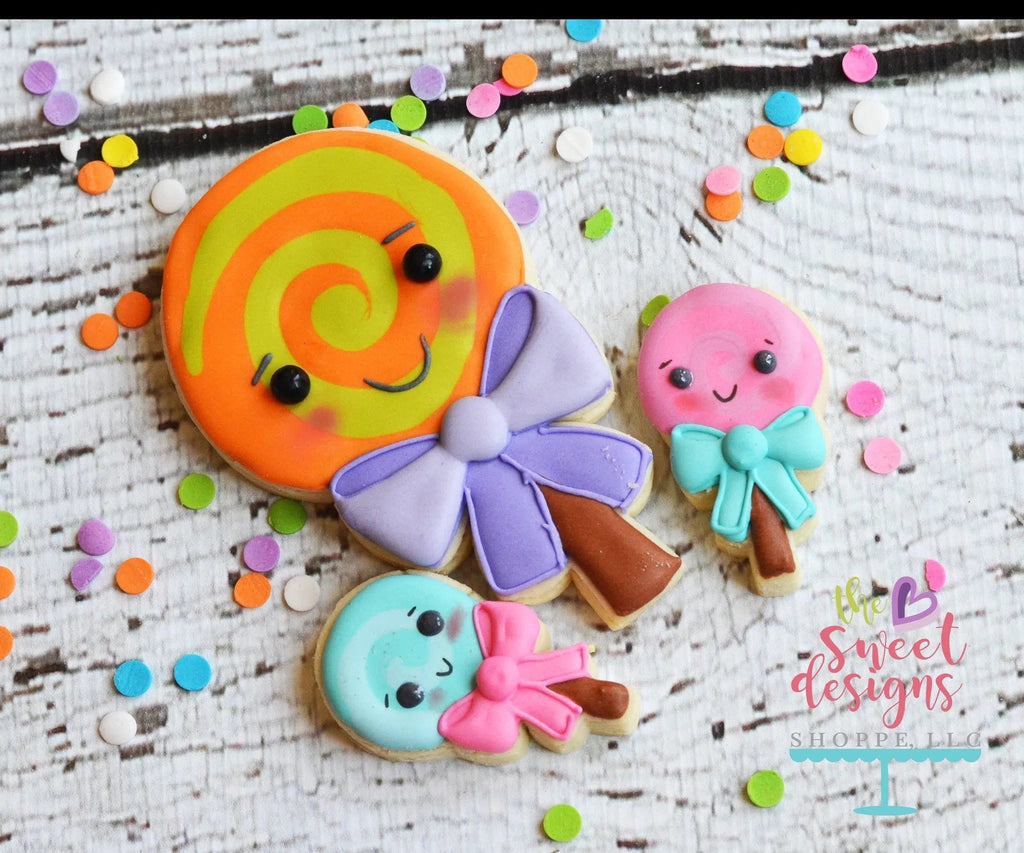 Cookie Cutters - Lollipop with Bow - Cookie Cutter - The Sweet Designs Shoppe - - ALL, Birthday, Candy, Christmas, Christmas / Winter, Cookie Cutter, Customize, Fall / Halloween, Fall / Thanksgiving, Food, Food & Beverages, halloween, Party, Promocode, Sweets, trick or treat