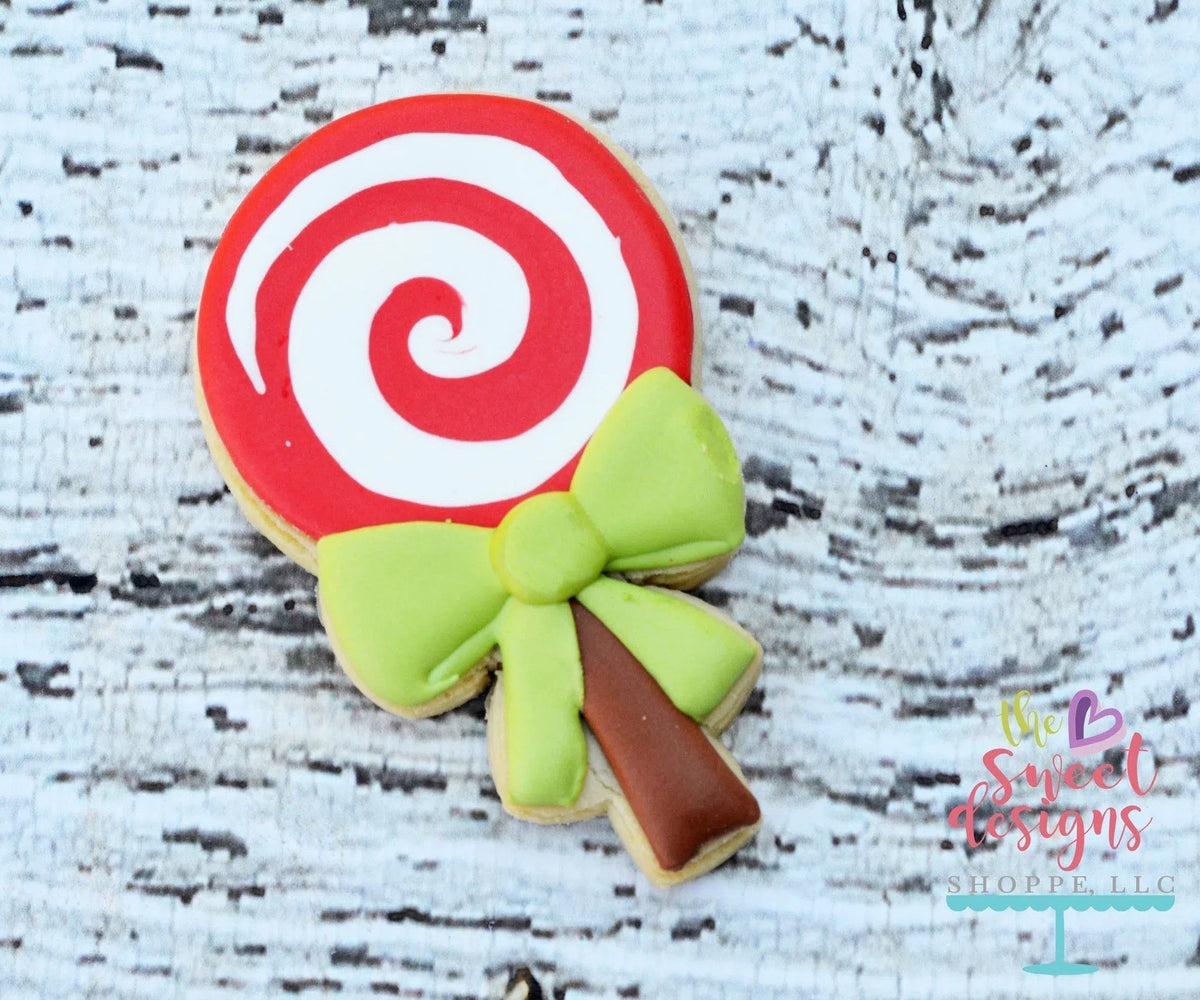 Cookie Cutters - Lollipop with Bow - Cookie Cutter - The Sweet Designs Shoppe - TSDS - - ALL,Birthday,Candy,Christmas,Christmas / Winter,Cookie Cutter,Customize,Fall / Halloween,Fall / Thanksgiving,Food,Food & Beverages,halloween,Party,Promocode,STL,Sweets,trick or treat