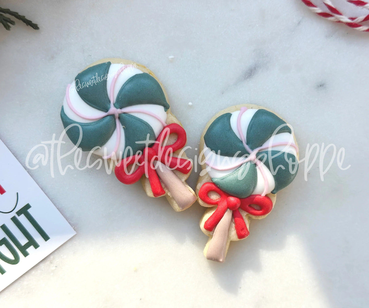 Cookie Cutters - Lollipop with Bow - Cookie Cutter - The Sweet Designs Shoppe - TSDS - - ALL,Birthday,Candy,Christmas,Christmas / Winter,Cookie Cutter,Customize,Fall / Halloween,Fall / Thanksgiving,Food,Food & Beverages,halloween,Party,Promocode,STL,Sweets,trick or treat