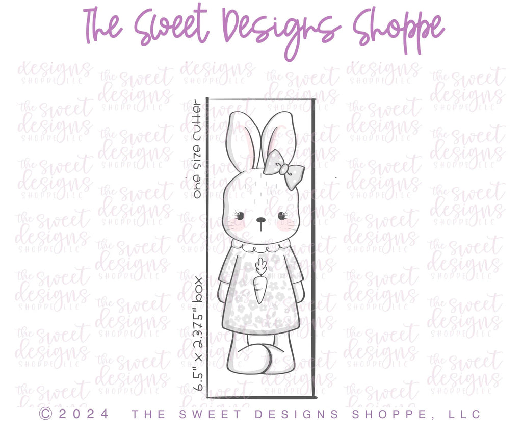 Cookie Cutters - Long and Tall Girly Bunny - Cookie Cutters - Sweet Designs Shoppe - One Size( 6" High x 2" Wide) - ALL, Animal, Animals, Animals and Insects, bunny, Cookie Cutter, Easter, Easter / Spring, Promocode