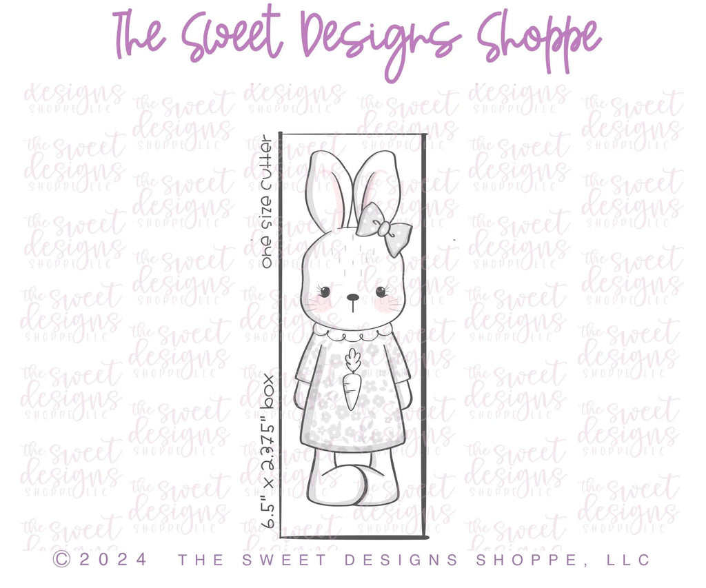 Cookie Cutters - Long and Tall Girly Bunny - Cookie Cutters - The Sweet Designs Shoppe - One Size( 6" High x 2" Wide) - ALL, Animal, Animals, Animals and Insects, bunny, Cookie Cutter, Easter, Easter / Spring, Promocode