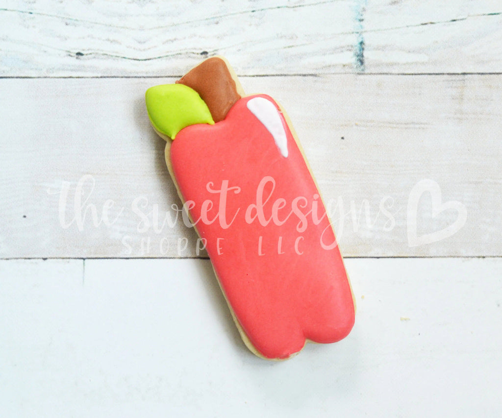 Cookie Cutters - Long Apple - Cookie Cutter - The Sweet Designs Shoppe - TSDS - - ALL,Apple,Cookie Cutter,Food,Food and Beverage,Food beverages,Fruits and Vegetables,Grad,graduations,Promocode,school,School / Graduation