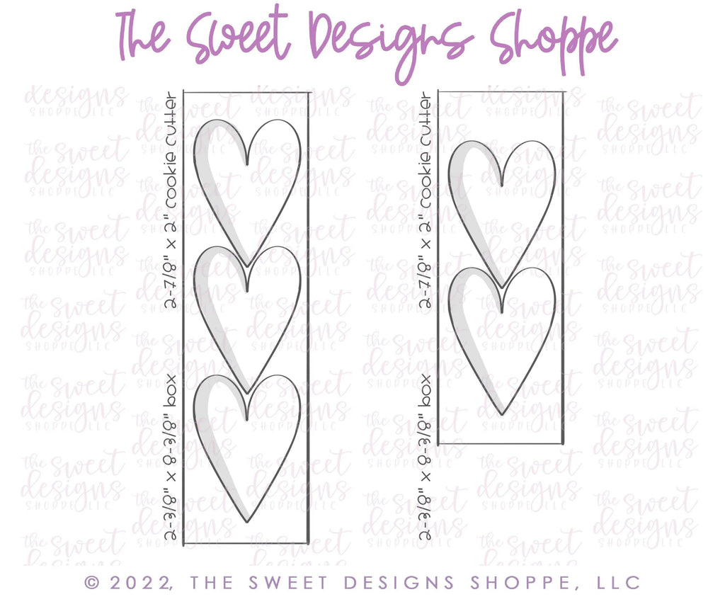 Cookie Cutters - Long Conversation Heart - Cookie Cutter - The Sweet Designs Shoppe - TSDS - - ALL,Cookie Cutter,Heart,Hearts,Holiday,love,Plaque,Promocode,STL,valentine,valentines,Wedding