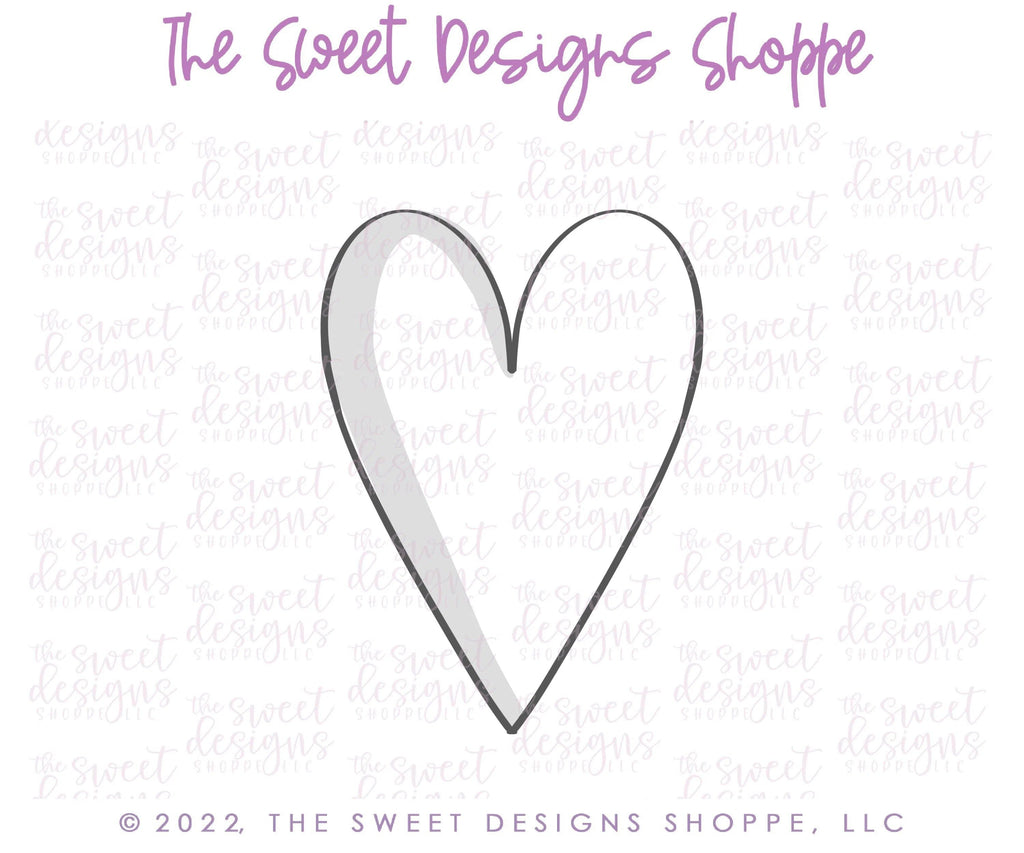 Cookie Cutters - Long Conversation Heart - Cookie Cutter - The Sweet Designs Shoppe - TSDS - - ALL,Cookie Cutter,Heart,Hearts,Holiday,love,Plaque,Promocode,STL,valentine,valentines,Wedding