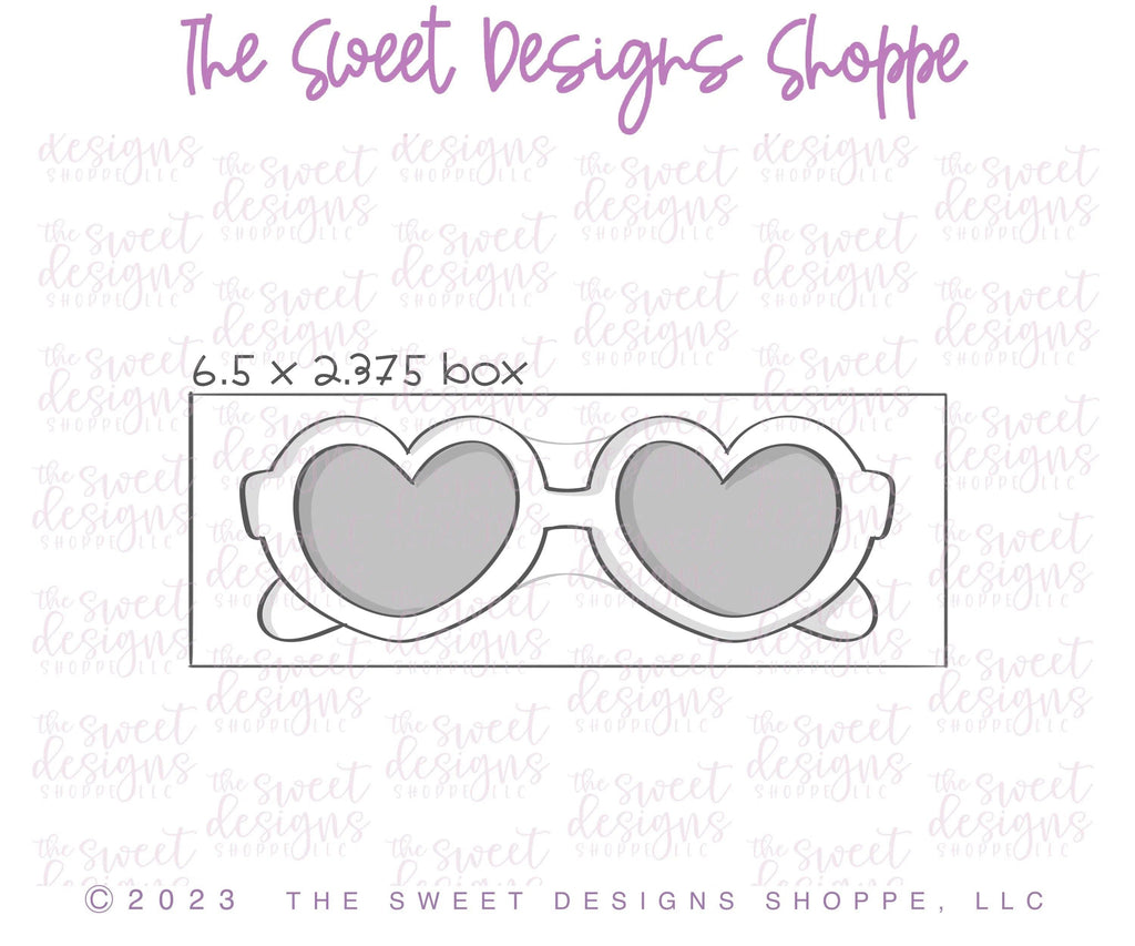 Cookie Cutters - Long Ear Glasses - Cookie Cutter - The Sweet Designs Shoppe - One SIze (2" Tall x 6" Wide) - Accesories, Accessories, accessory, ALL, Barbie, Clothing / Accessories, Cookie Cutter, glasses, Promocode, sunglasses, valentine, Valentine's