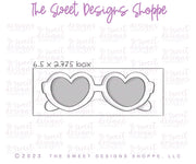 Cookie Cutters - Long Ear Glasses - Cookie Cutter - The Sweet Designs Shoppe - TSDS - - Accesories,Accessories,accessory,ALL,Barbie,Clothing / Accessories,Cookie Cutter,glasses,Promocode,STL,sunglasses,valentine,Valentine's