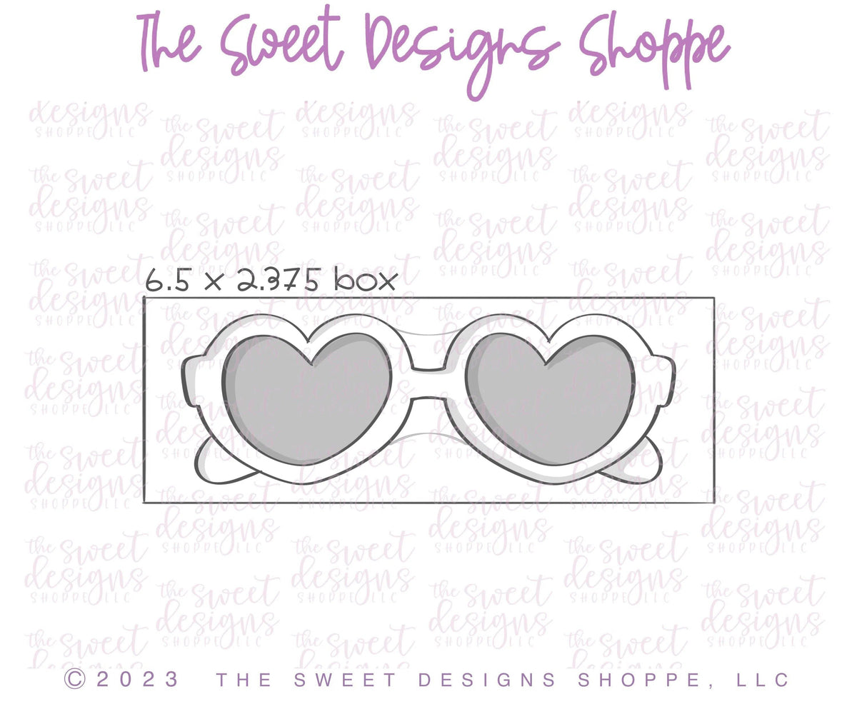 Cookie Cutters - Long Ear Glasses - Cookie Cutter - The Sweet Designs Shoppe - TSDS - - Accesories,Accessories,accessory,ALL,Barbie,Clothing / Accessories,Cookie Cutter,glasses,Promocode,STL,sunglasses,valentine,Valentine's