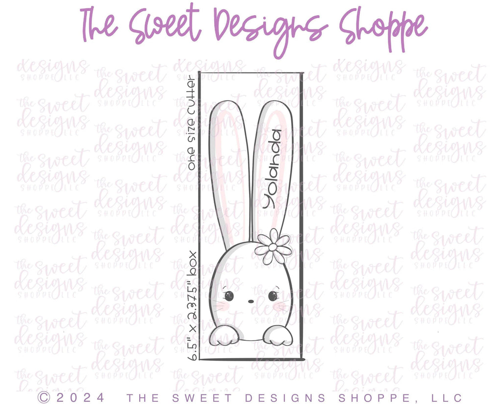 Cookie Cutters - Long Ears Bunny with Daisy- Cookie Cutters - The Sweet Designs Shoppe - - ALL,Animal,Animals,Animals and Insects,bunny,bunny face,Cookie Cutter,Easter,Easter / Spring,Promocode