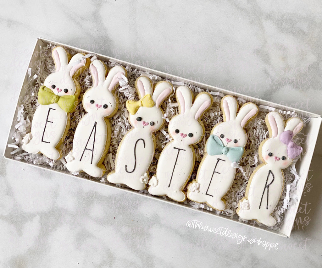 Cookie Cutters - Long Easter Bunny Set - Cookie Cutters - Sweet Designs Shoppe - - 2022EasterTop, ALL, Animal, Animals, Animals and Insects, Cookie Cutter, Easter, Easter / Spring, letter, Lettering, Letters, letters and numbers, Mini Sets, Plaque, Plaques, PLAQUES HANDLETTERING, Promocode, regular sets, set