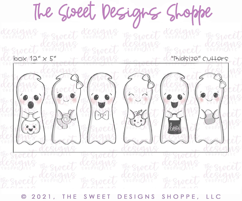 Cookie Cutters - Long Ghosts Set - Cookie Cutters - The Sweet Designs Shoppe - TSDS - - ALL,Cookie Cutter,halloween,Halloween set,Halloween Sets,Mini Sets,Promocode,regular sets,set