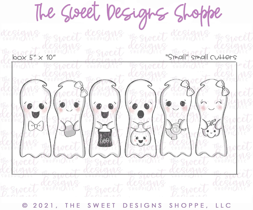 Cookie Cutters - Long Ghosts Set - Cookie Cutters - The Sweet Designs Shoppe - TSDS - - ALL,Cookie Cutter,halloween,Halloween set,Halloween Sets,Mini Sets,Promocode,regular sets,set