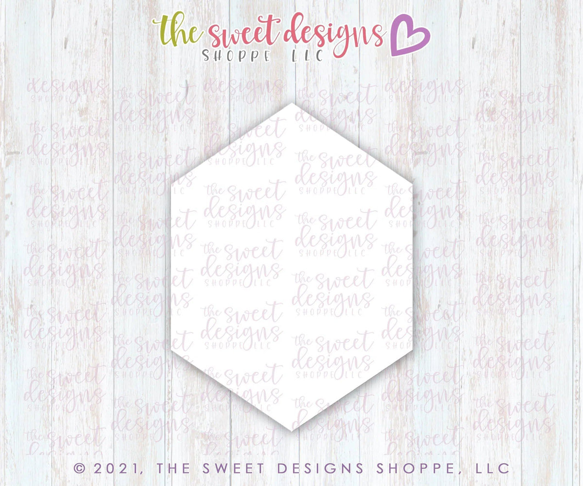 Cookie Cutters - Long Hexagon Type A- Cookie Cutter - The Sweet Designs Shoppe - TSDS - - ALL,basic,Basic Shapes,BasicShapes,Birthday,Cookie Cutter,Hexa,Miscellaneous,Promocode,Shapes,STL