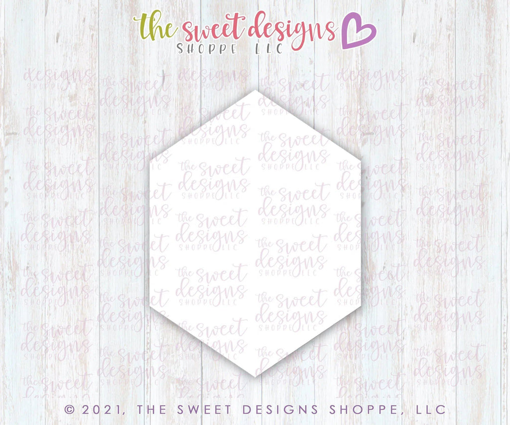 Cookie Cutters - Long Hexagon Type A- Cookie Cutter - The Sweet Designs Shoppe - TSDS - - ALL,basic,Basic Shapes,BasicShapes,Birthday,Cookie Cutter,Hexa,Miscellaneous,Promocode,Shapes