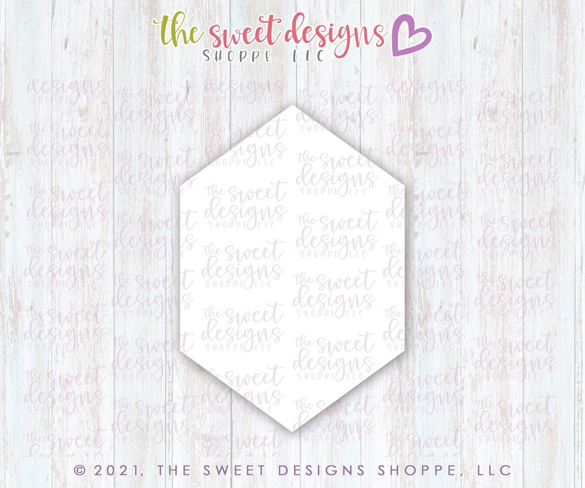 Cookie Cutters - Long Hexagon Type B - Cookie Cutter - The Sweet Designs Shoppe - TSDS - - ALL,basic,Basic Shapes,BasicShapes,Birthday,Cookie Cutter,Hexa,Miscellaneous,Promocode,Shapes,STL