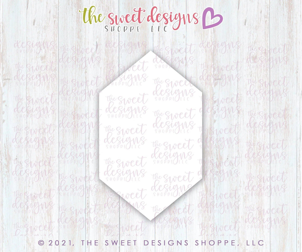 Cookie Cutters - Long Hexagon Type C - Cookie Cutter - The Sweet Designs Shoppe - TSDS - - ALL,basic,Basic Shapes,BasicShapes,Birthday,Cookie Cutter,Hexa,Miscellaneous,Promocode,Shapes,STL